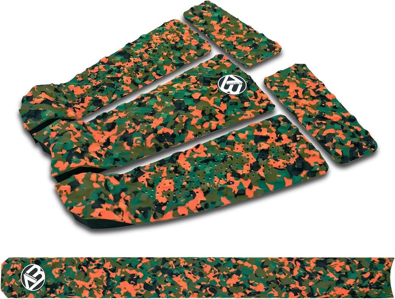 AQUBONA Store 5 Piece EVA Surfboard Deck Traction Pads for Stomp Skimboards, Surf Boards, Funboard, Fish Board - Image 2